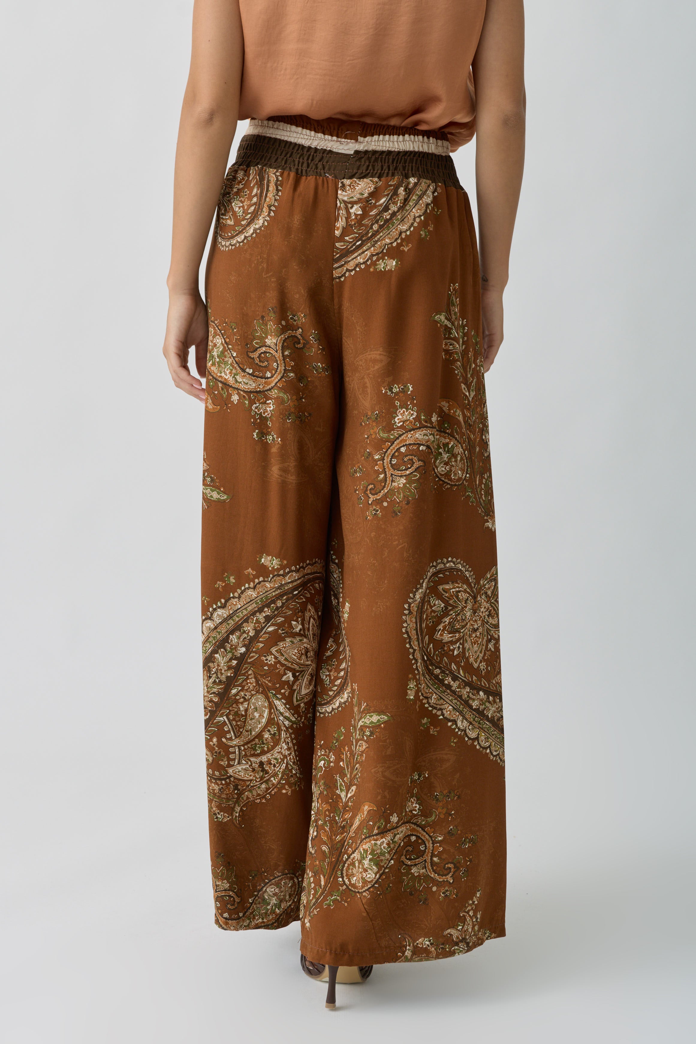 Pantalone Fantasia Cashmere Coccio|Colore:Coccio