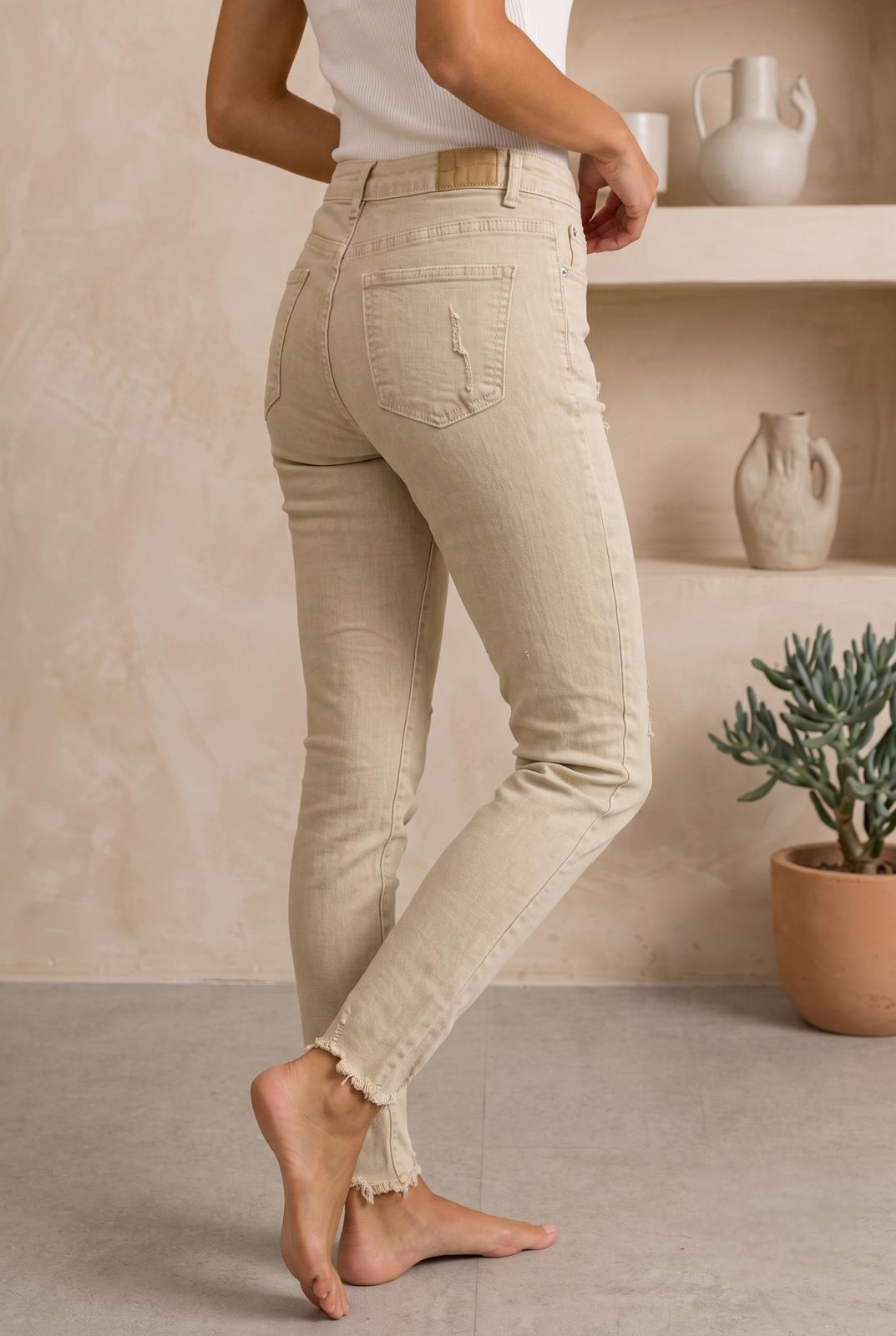 Skinny Sfrangiato beige|Colore:Beige