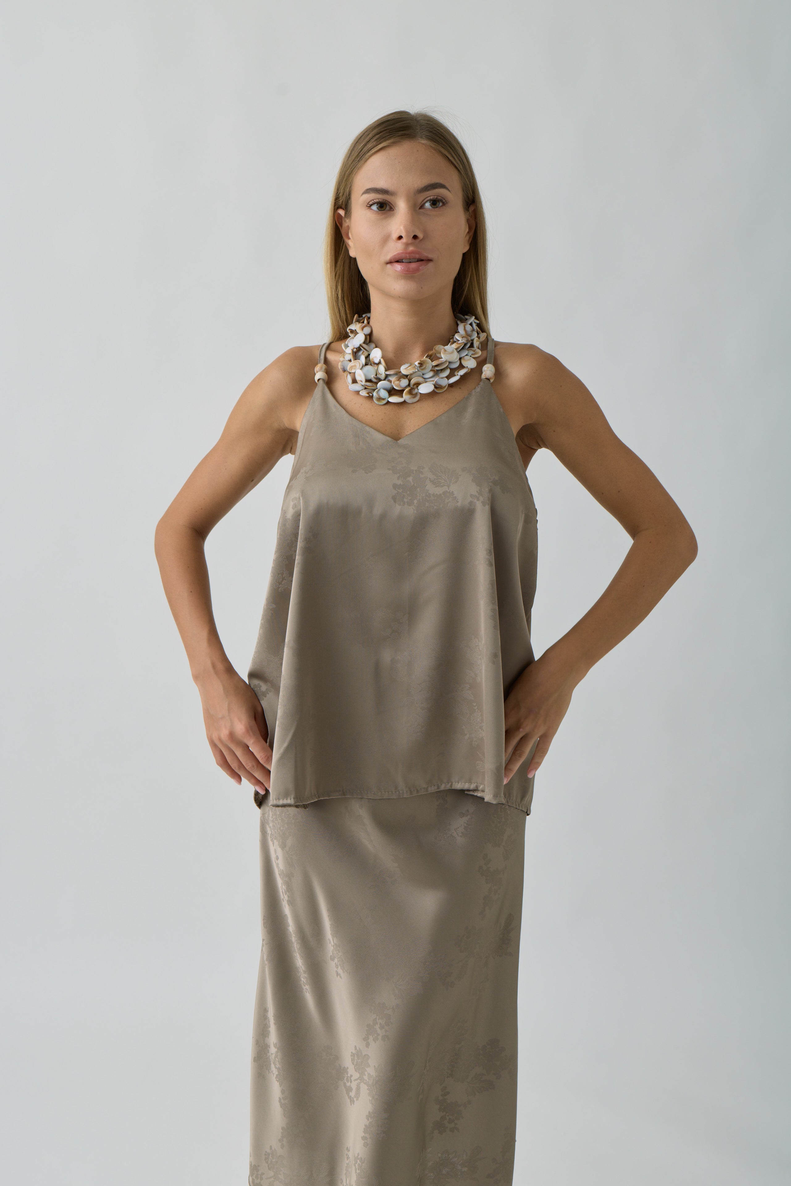 Top Jacquard Fango|Colore:Fango