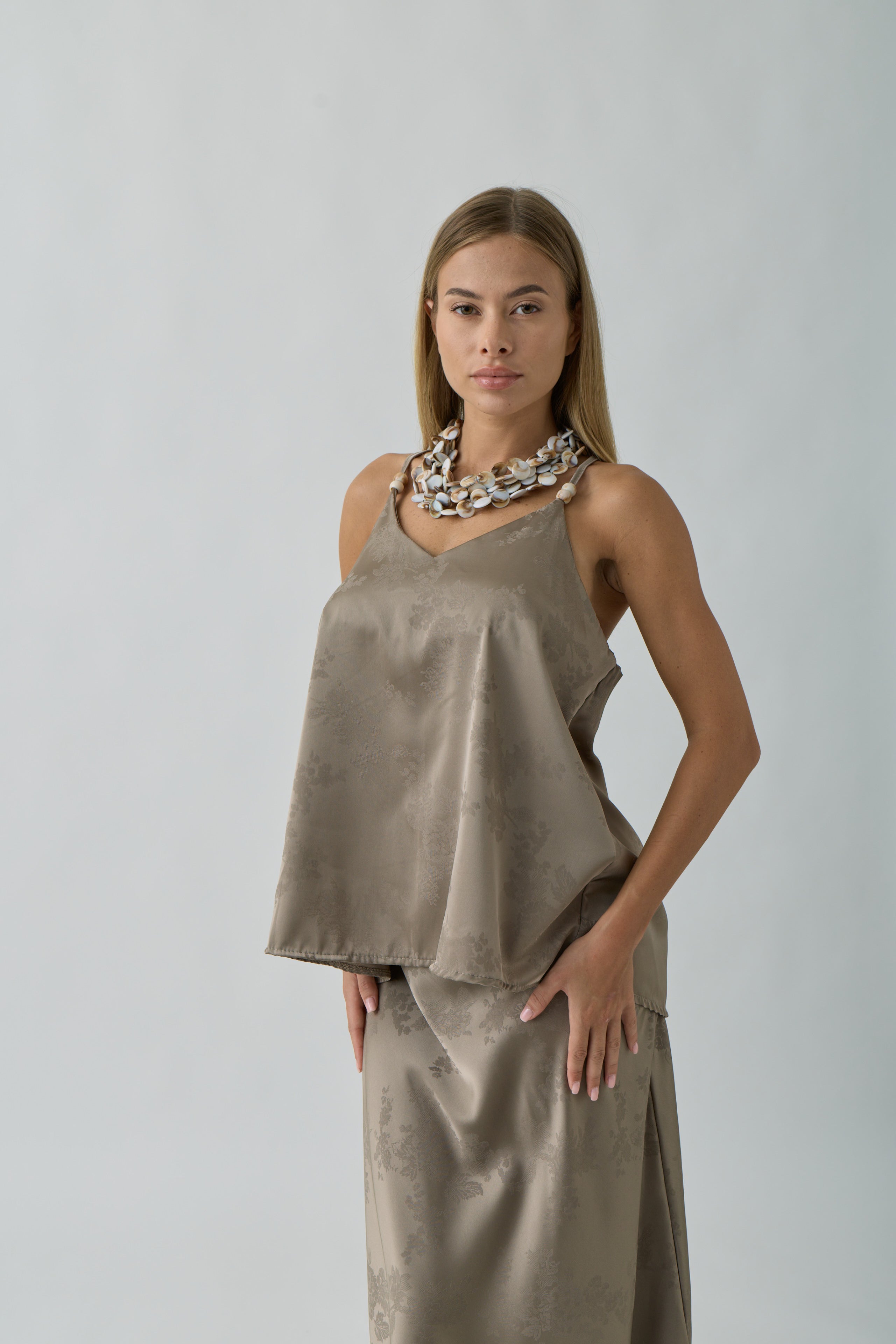 Top Jacquard Fango|Colore:Fango