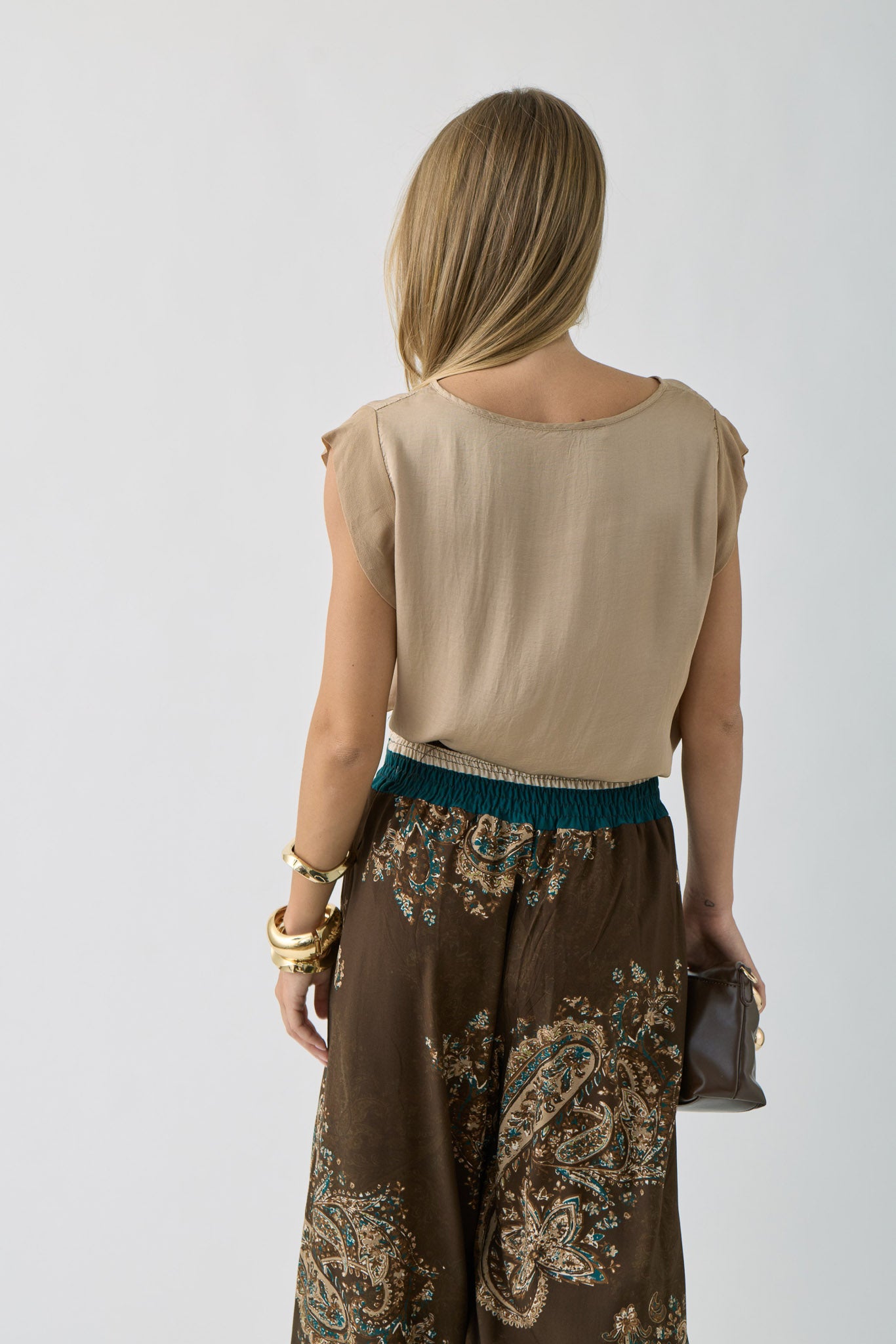 Blusa Manica Velata Cammello|Colore:Cammello