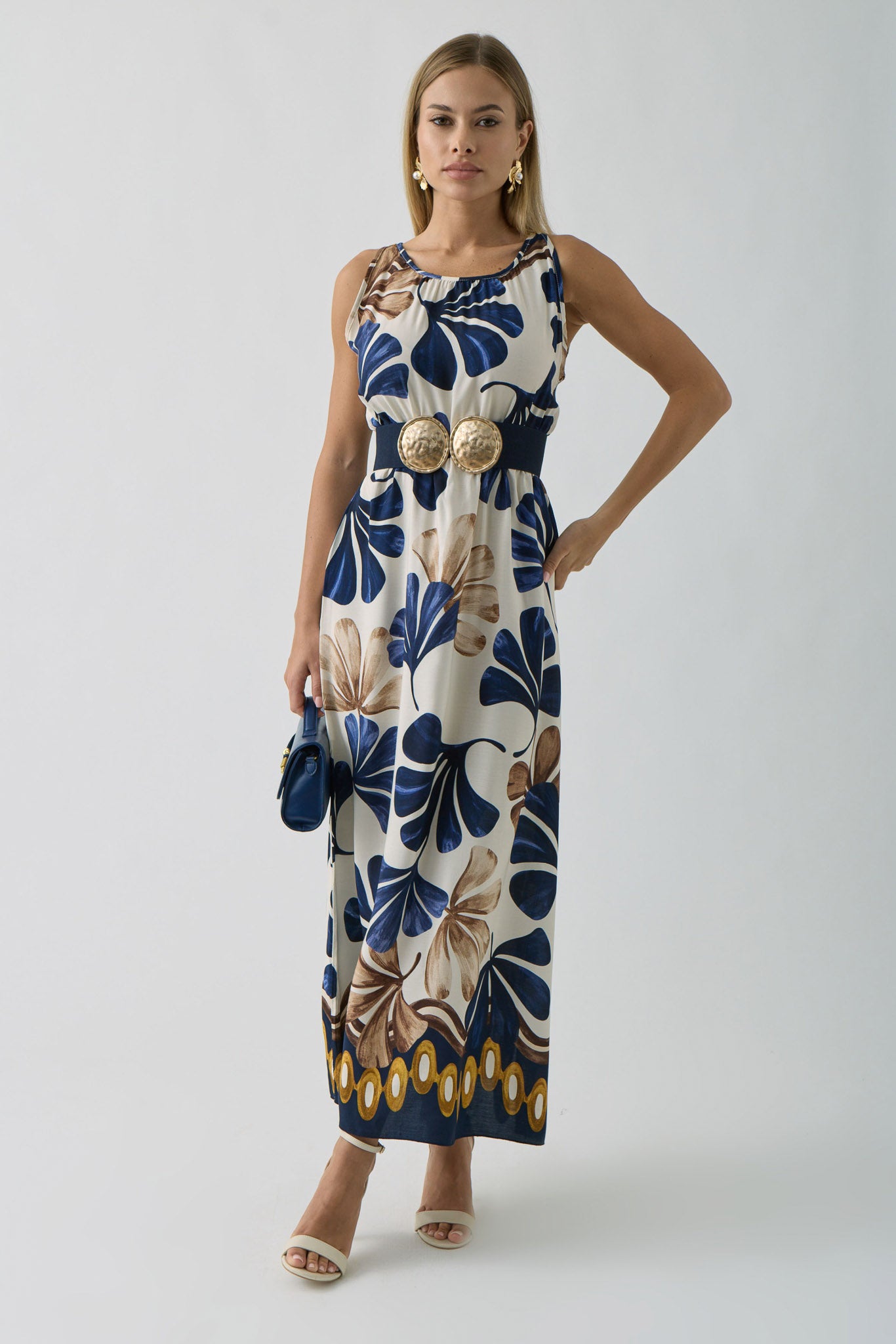 Abito Foliage Blu|Colore:Blu