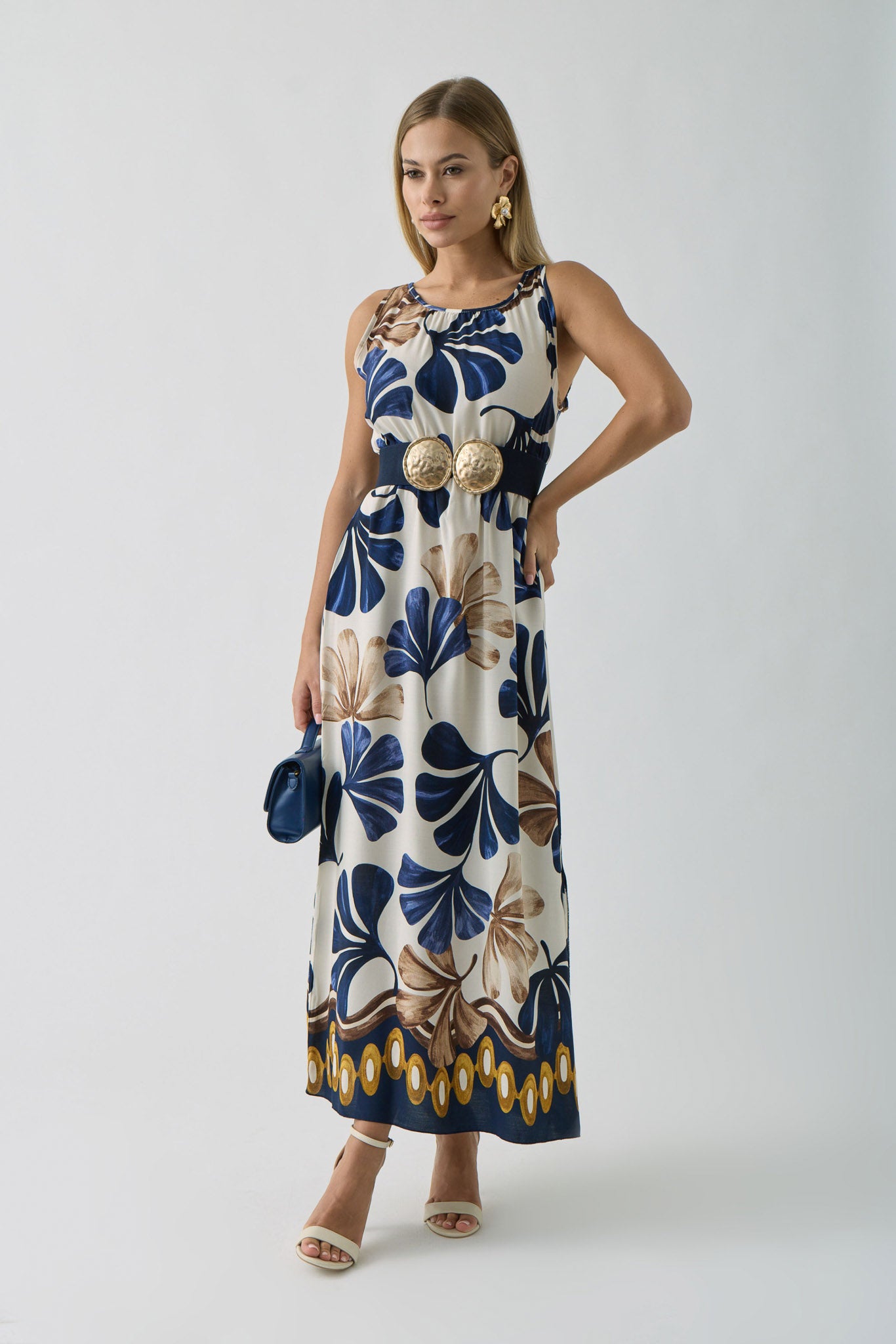 Abito Foliage Blu|Colore:Blu