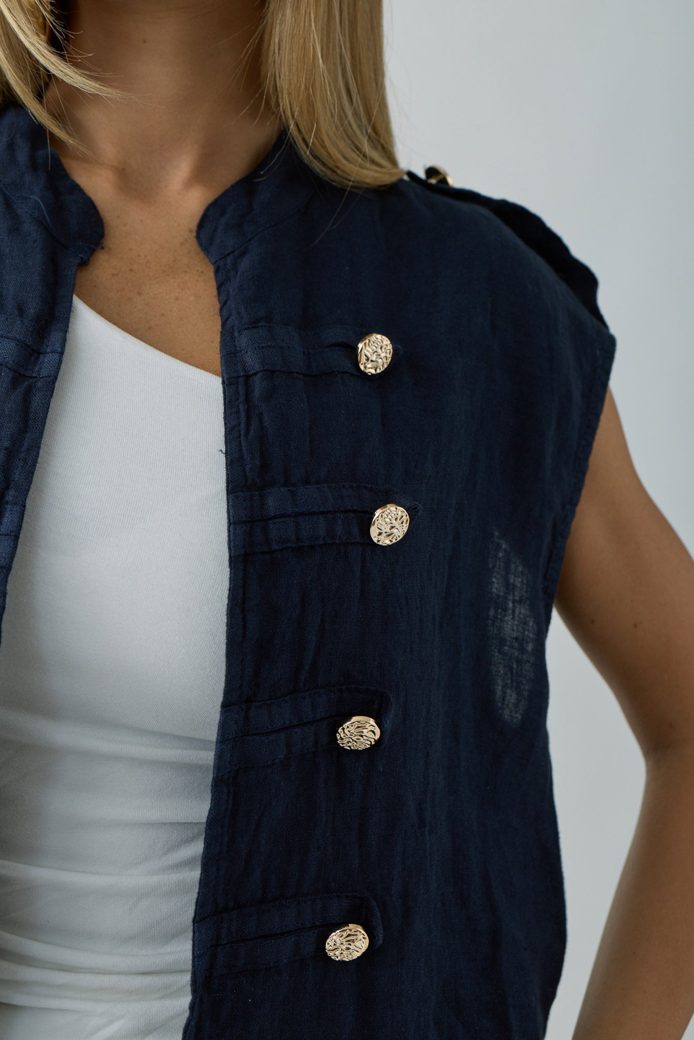 Coordinato In Lino Lucy Blu|Colore:Blu