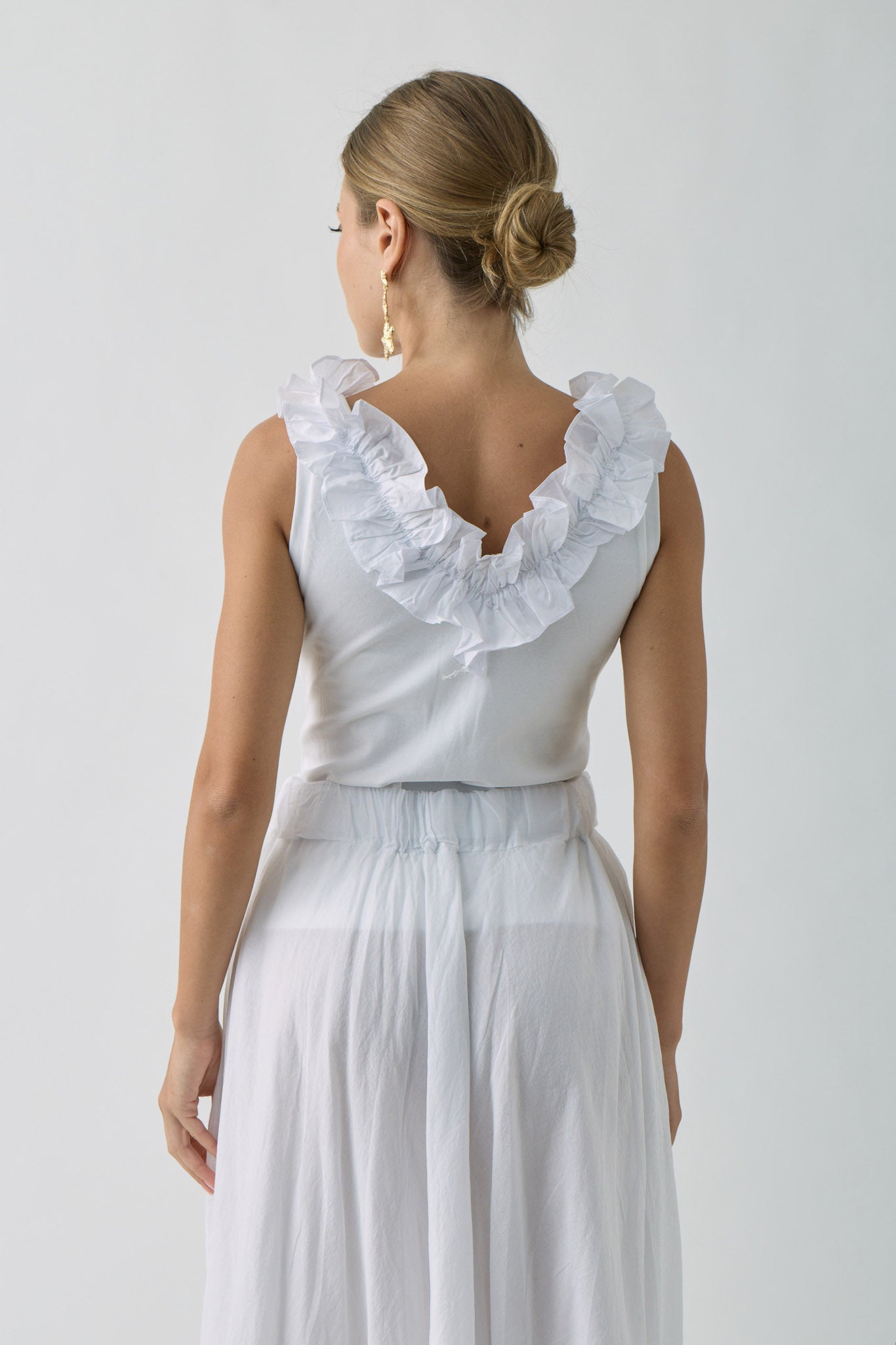 Top Conchiglie bianco|Colore:Bianco
