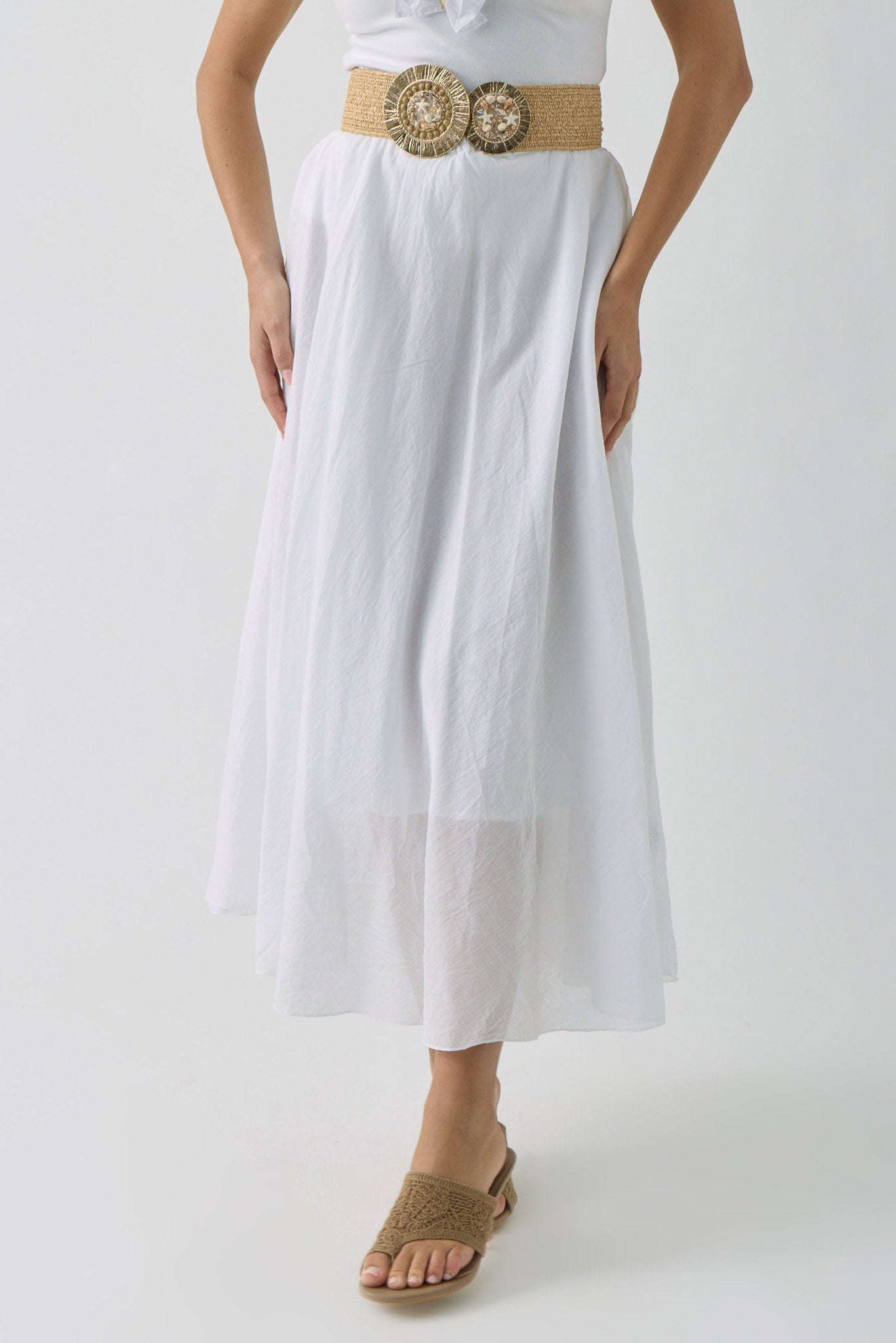 Gonna Fluida Bianco|Colore:Bianco