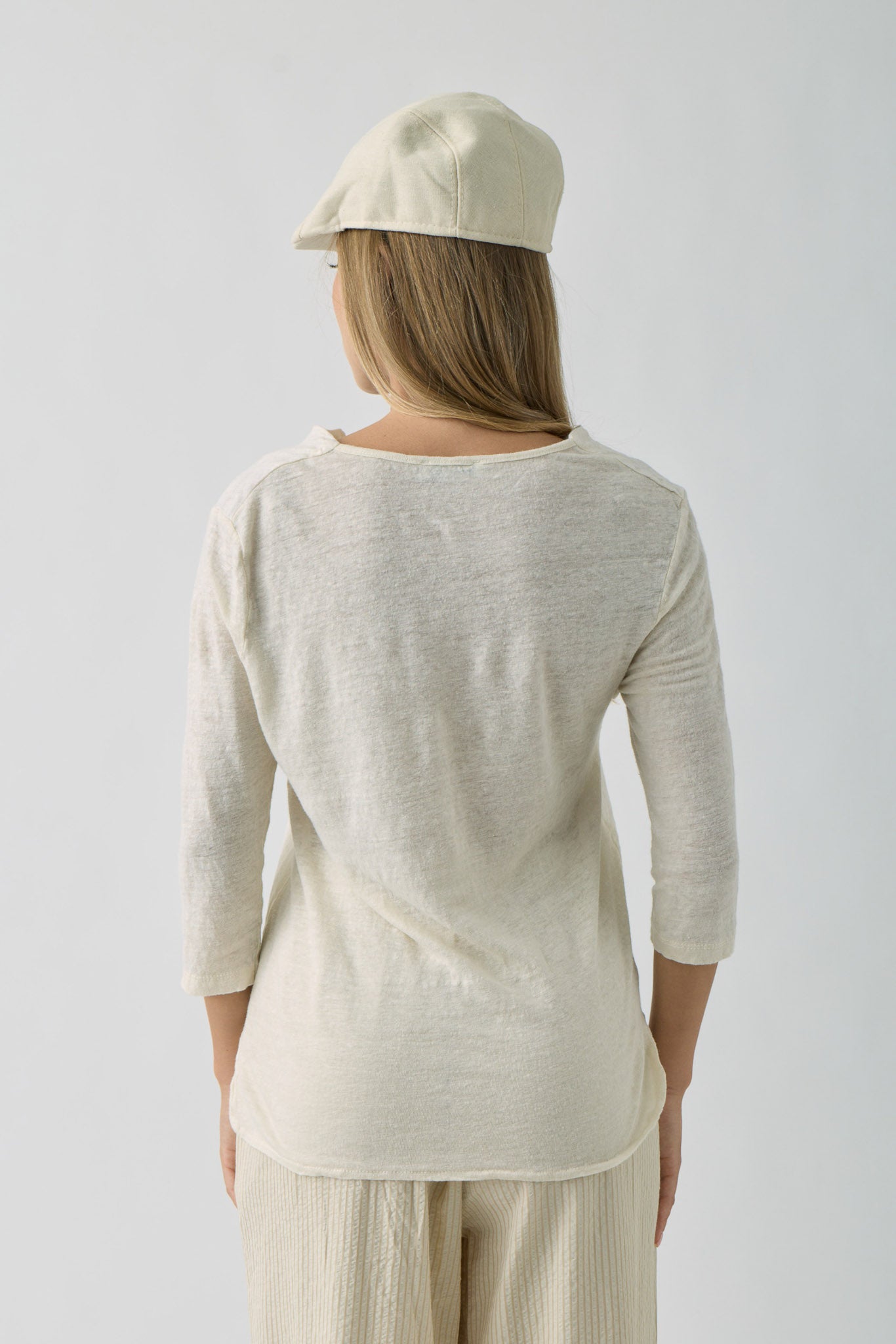 Blusa In Lino beige|Colore:Beige