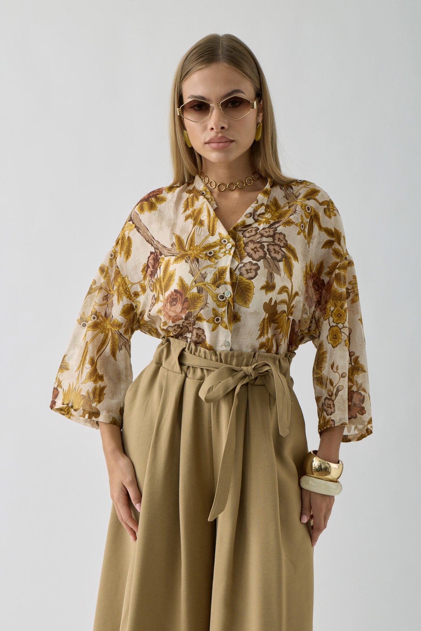Camicia Bird Ocra|Colore:Ocra