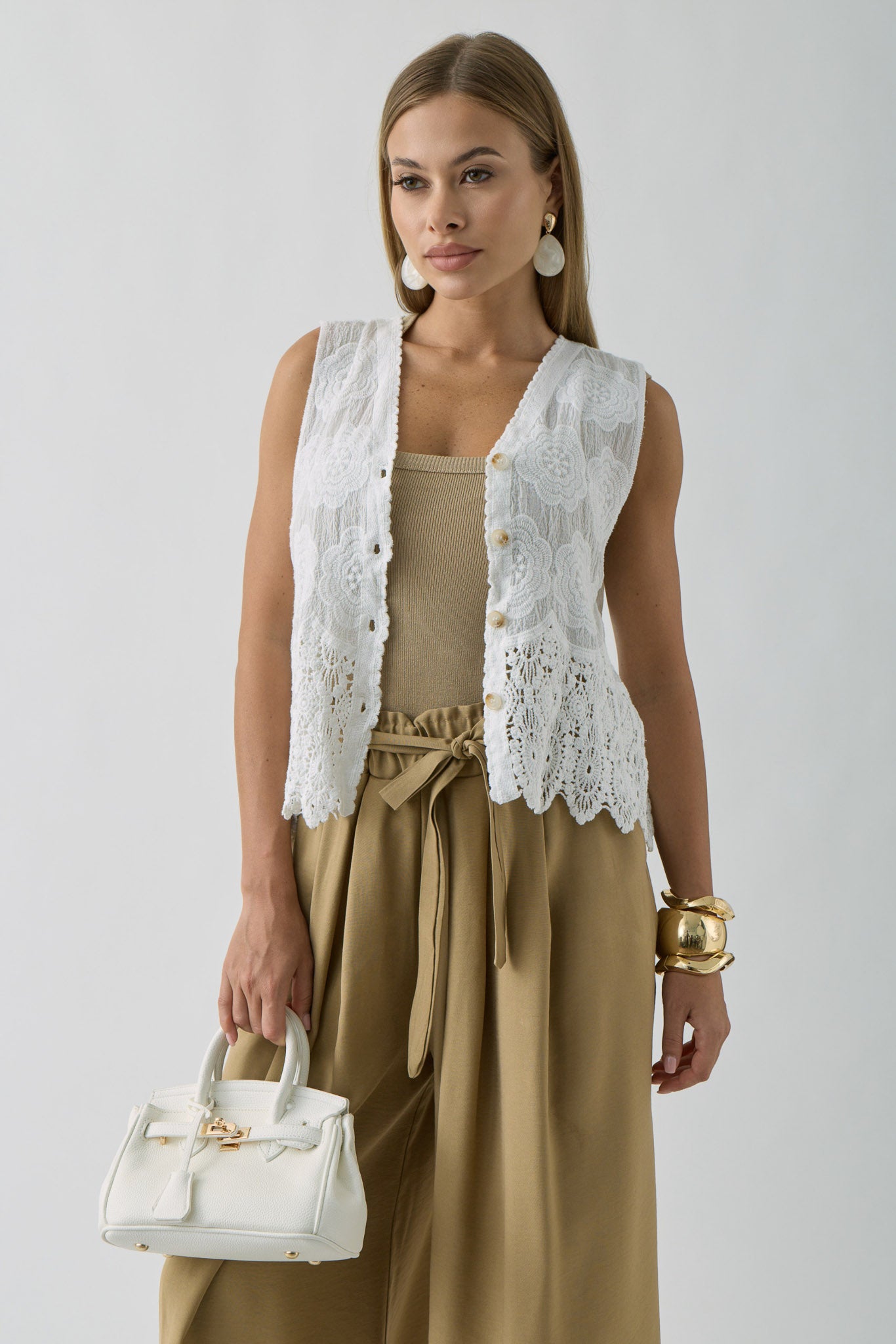 Gilet Ophelia Bianco|Colore:Bianco