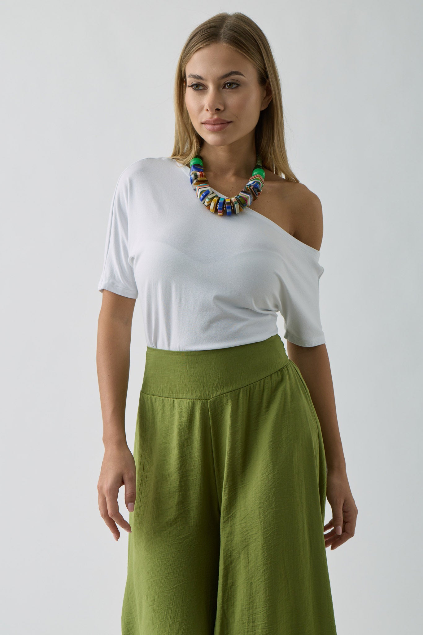 Maglia Asimmetrica bianco|Colore:Bianco