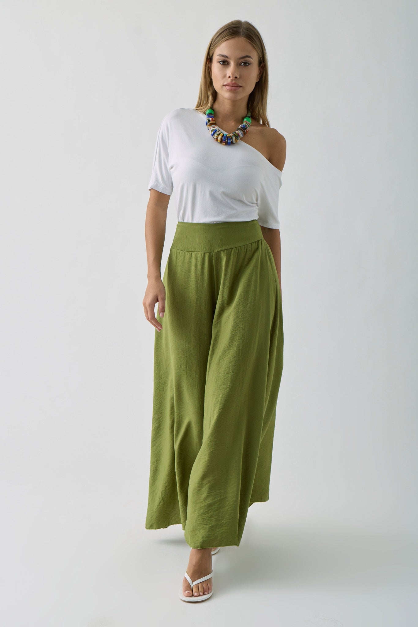 Pantapalazzo Con Elastico Verde|Colore:Verde