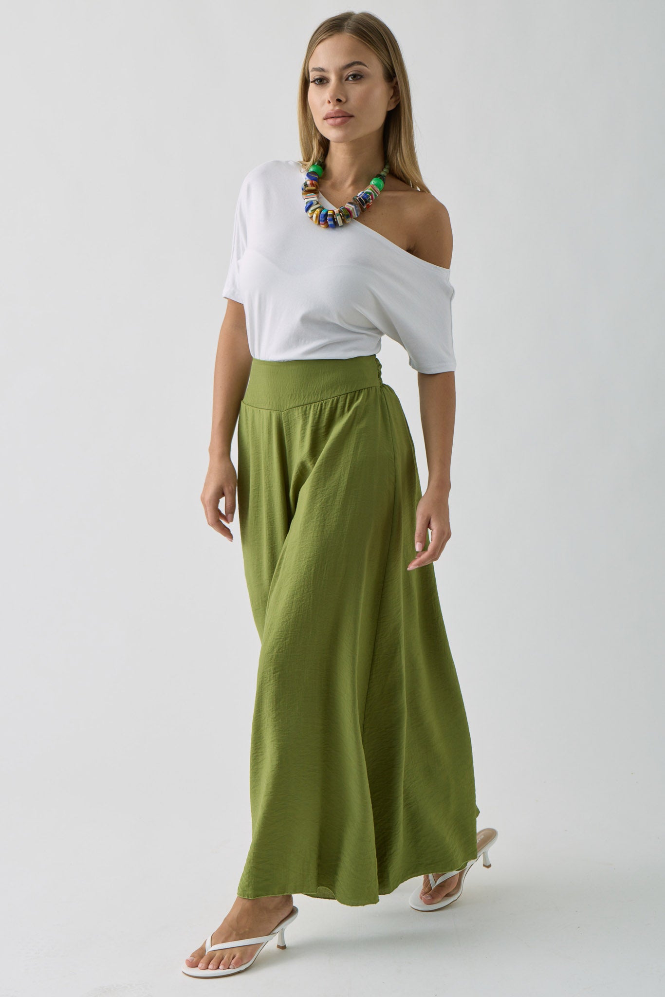 Pantapalazzo Con Elastico Verde|Colore:Verde