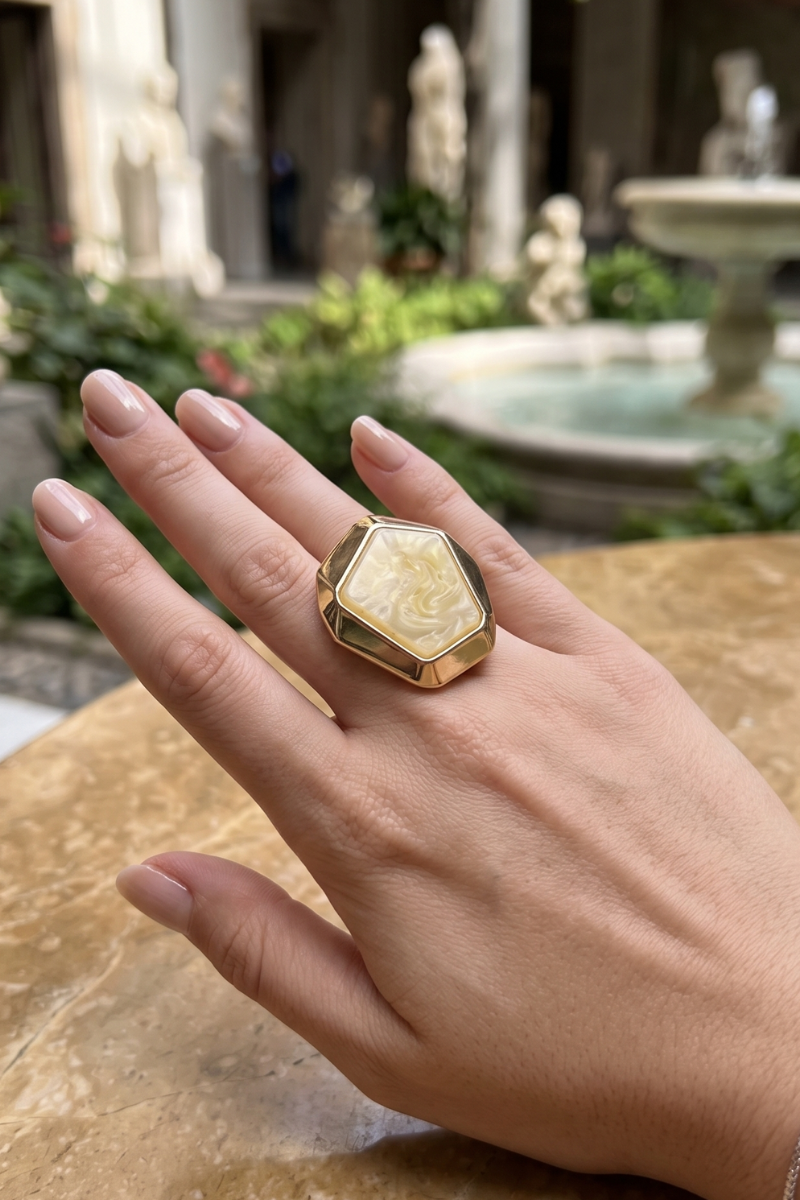 Anello Geo giallo|Colore:Giallo