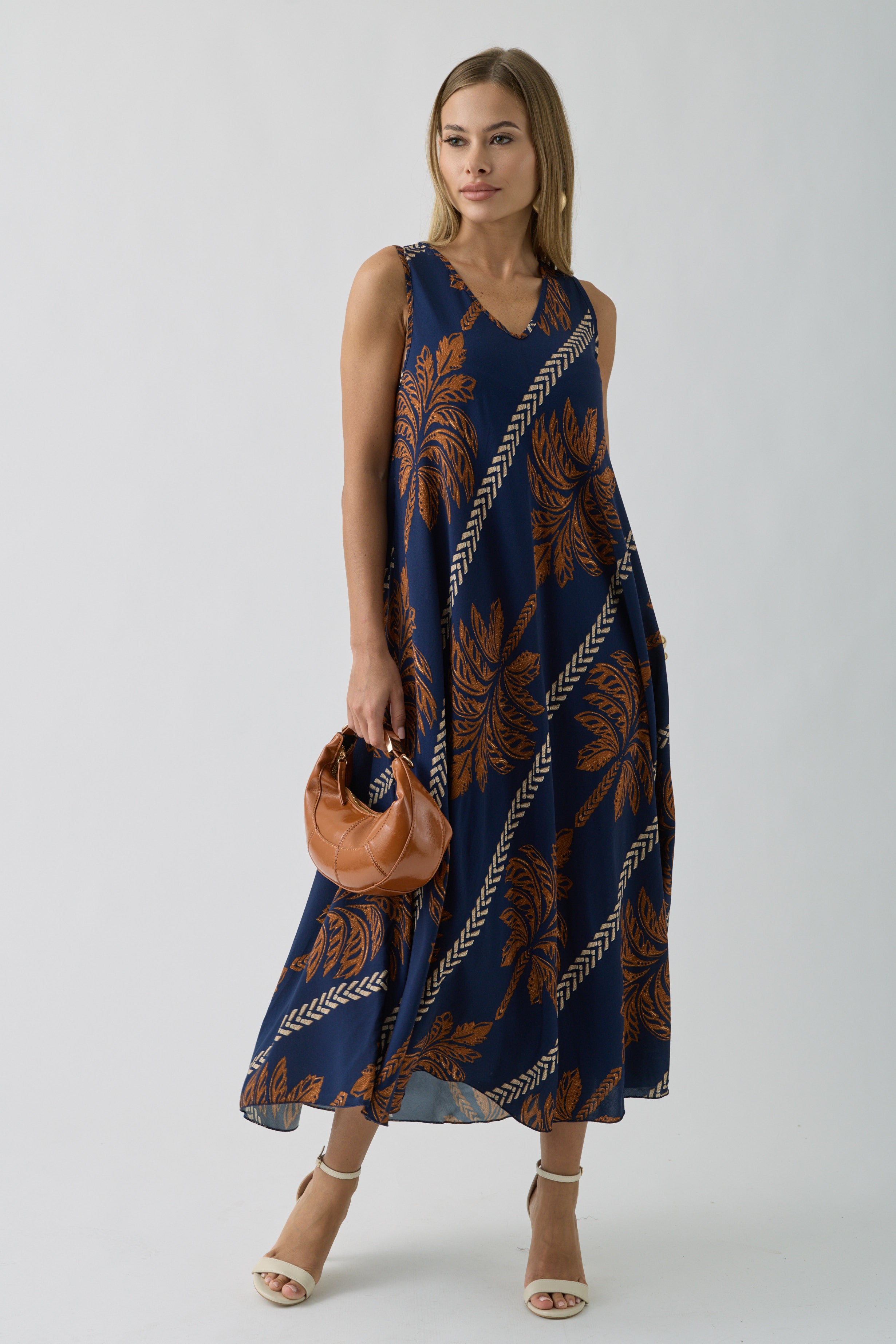 Abito Palm blu|Colore:Blu