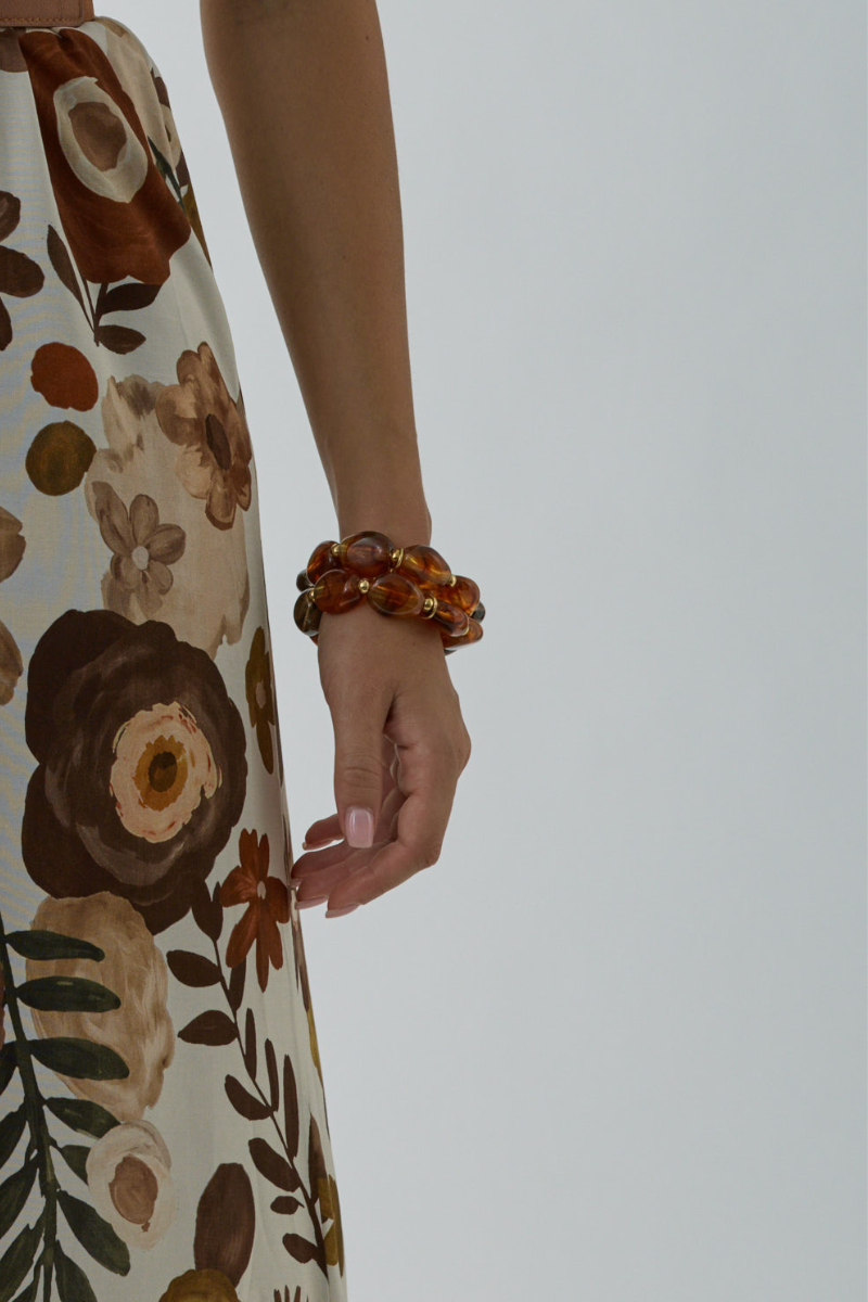 Bracciale Pietre Ovali coccio|Colore:Coccio