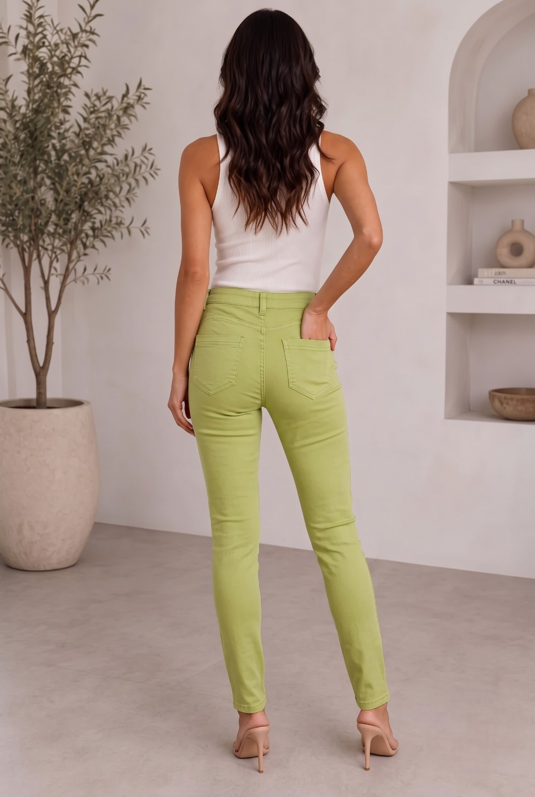 Pantalone Push Up verde mela|Colore:Verde mela