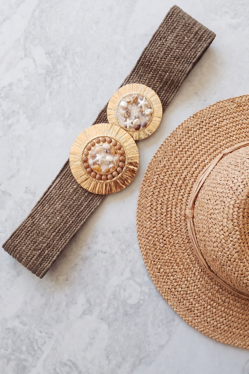 Cintura Rafia Island Taupe|Colore:Taupe