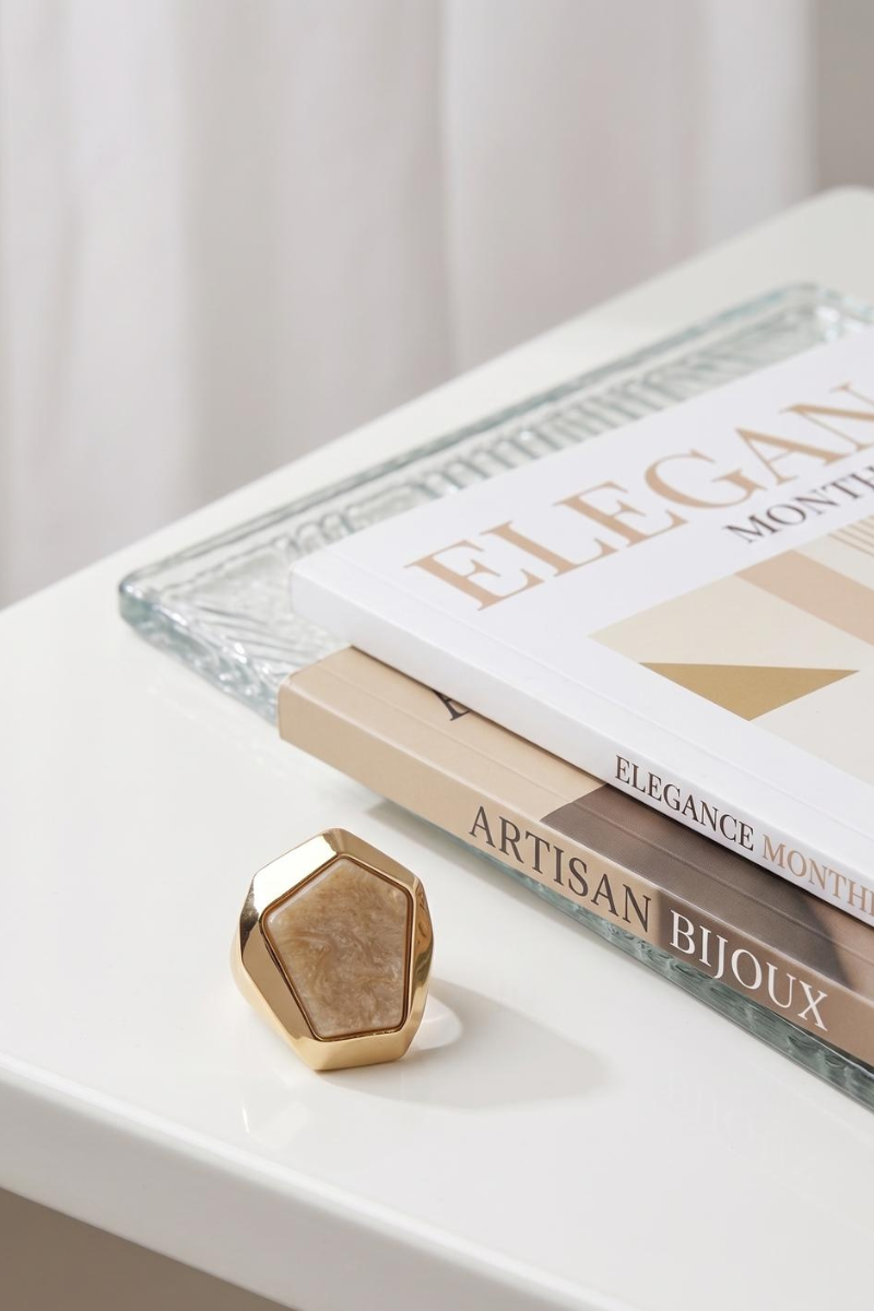 Anello Geo Beige|Colore:Beige