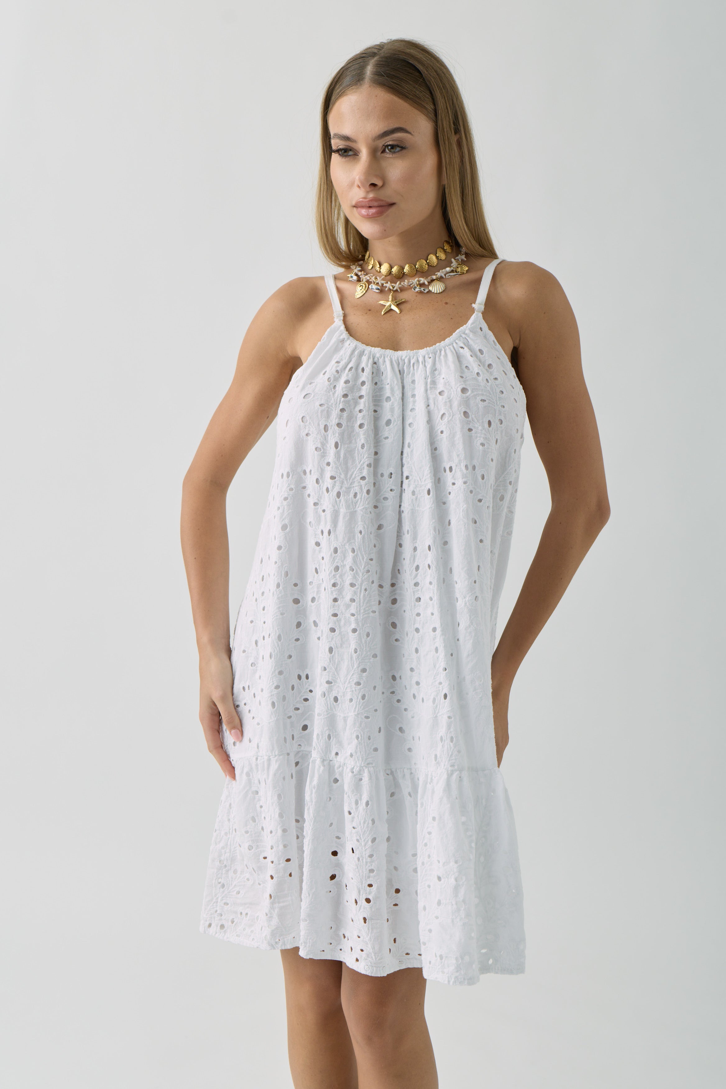 Abito Sangallo Bianco|Colore:Bianco