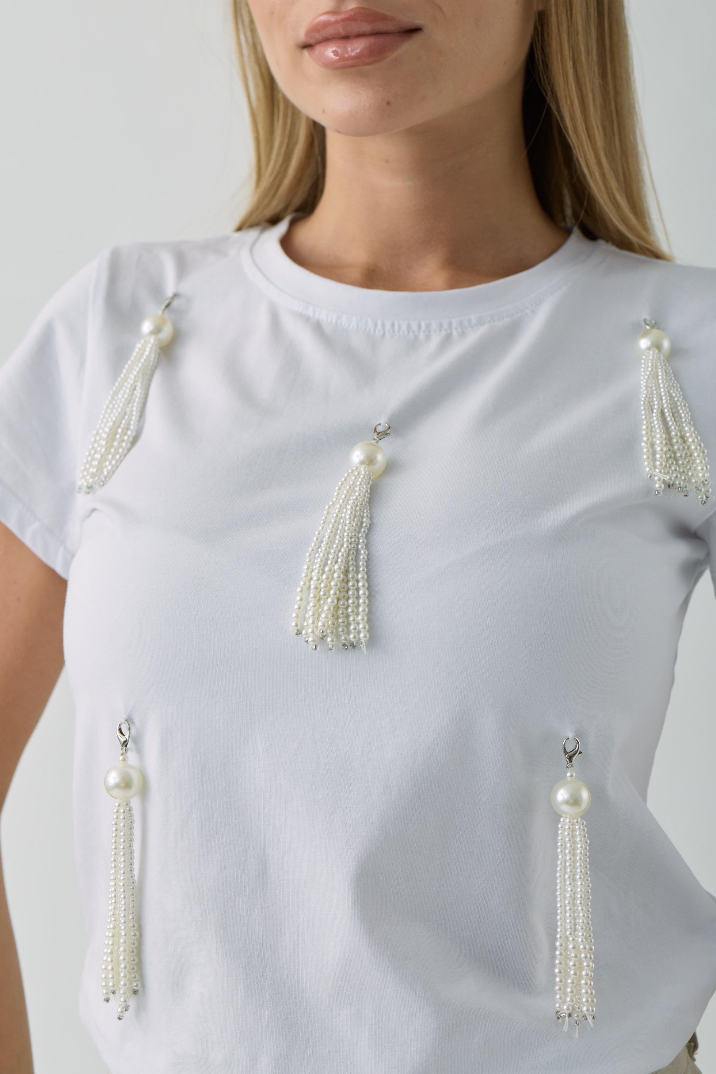 T-Shirt Perle bianco|Colore:Bianco