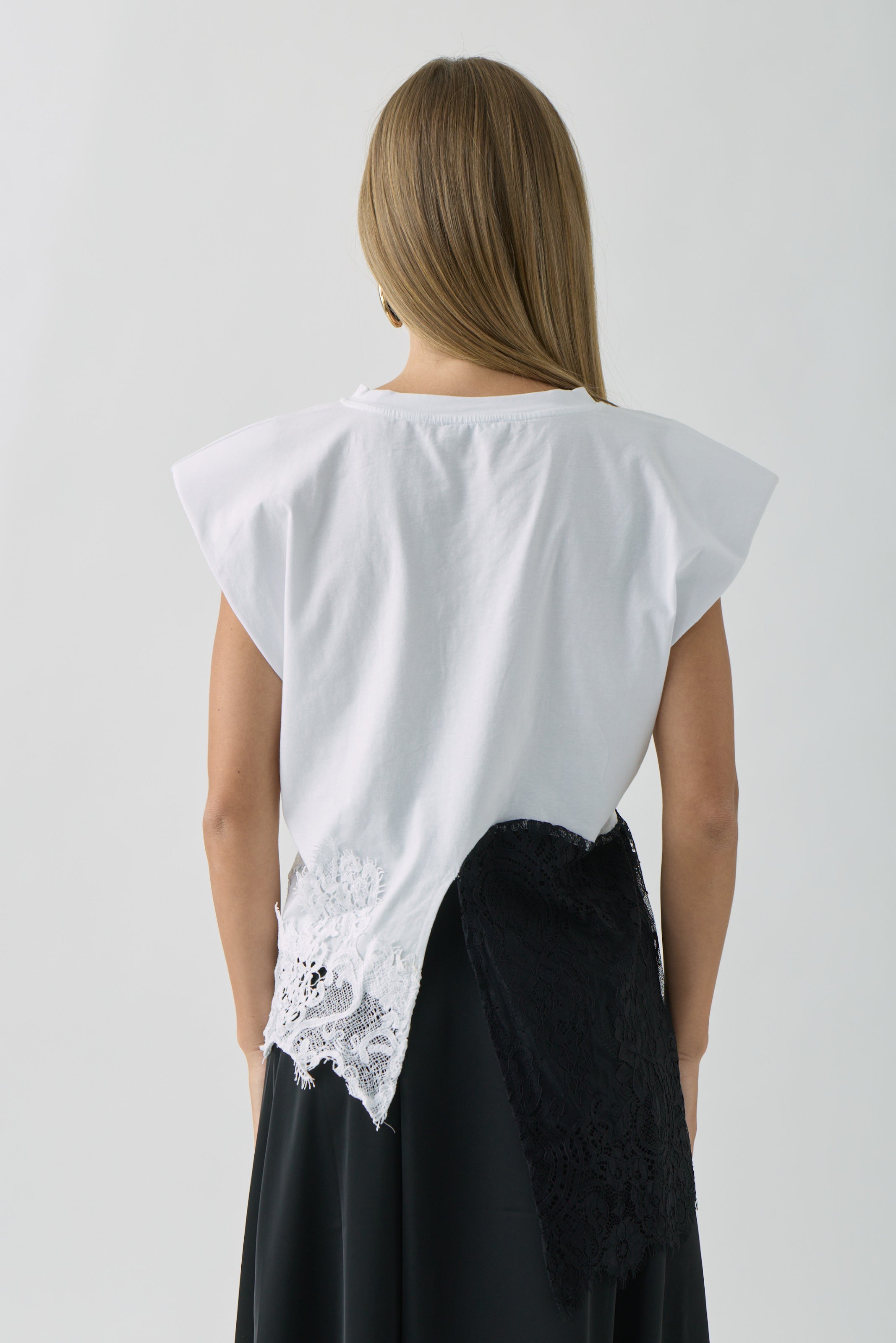 Maglia Pizzo Double bianco|Colore:Bianco