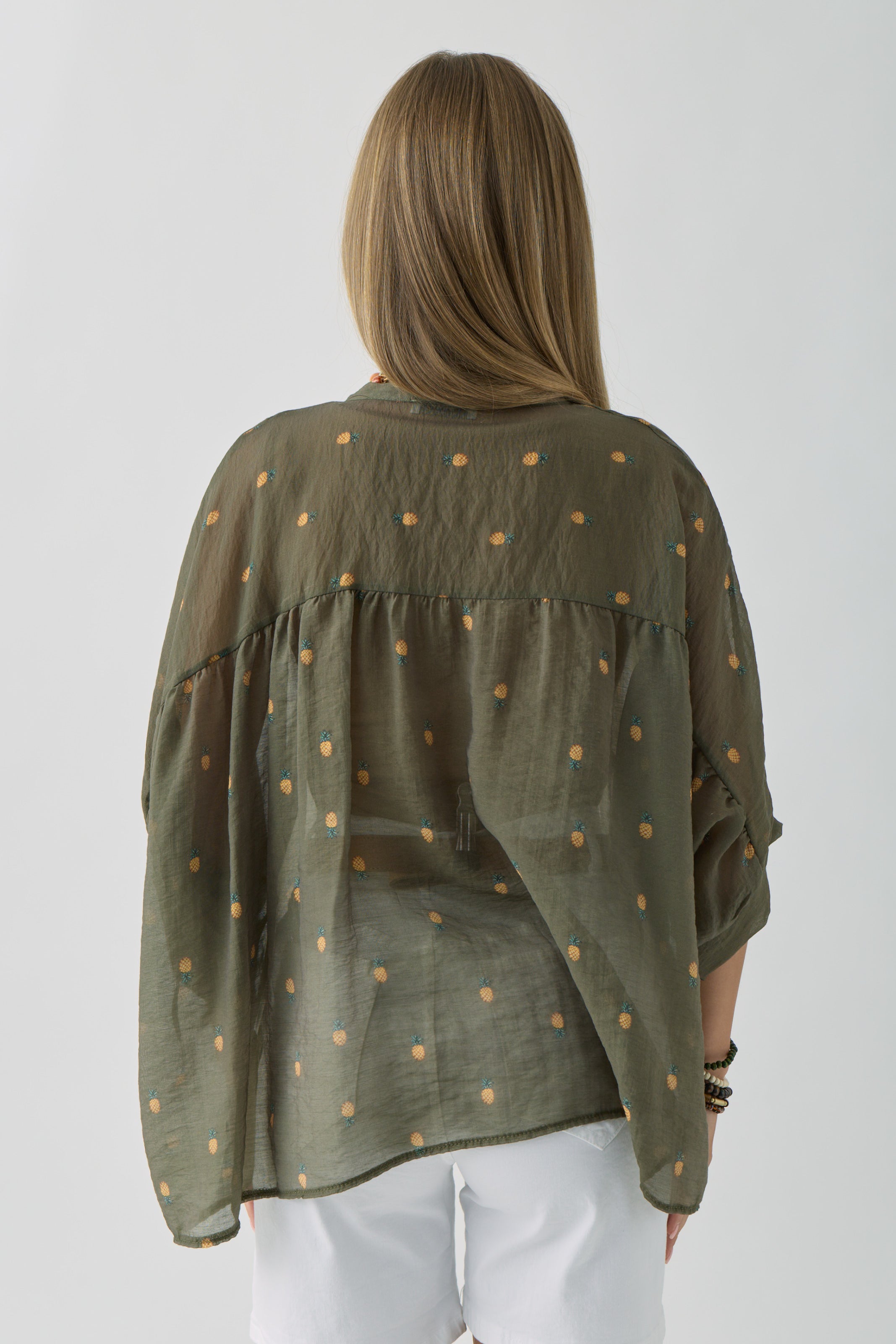 Camicia Tropical verde militare|Colore:Verde militare