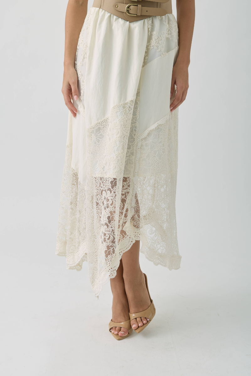 Gonna Elisa panna|Colore:Panna