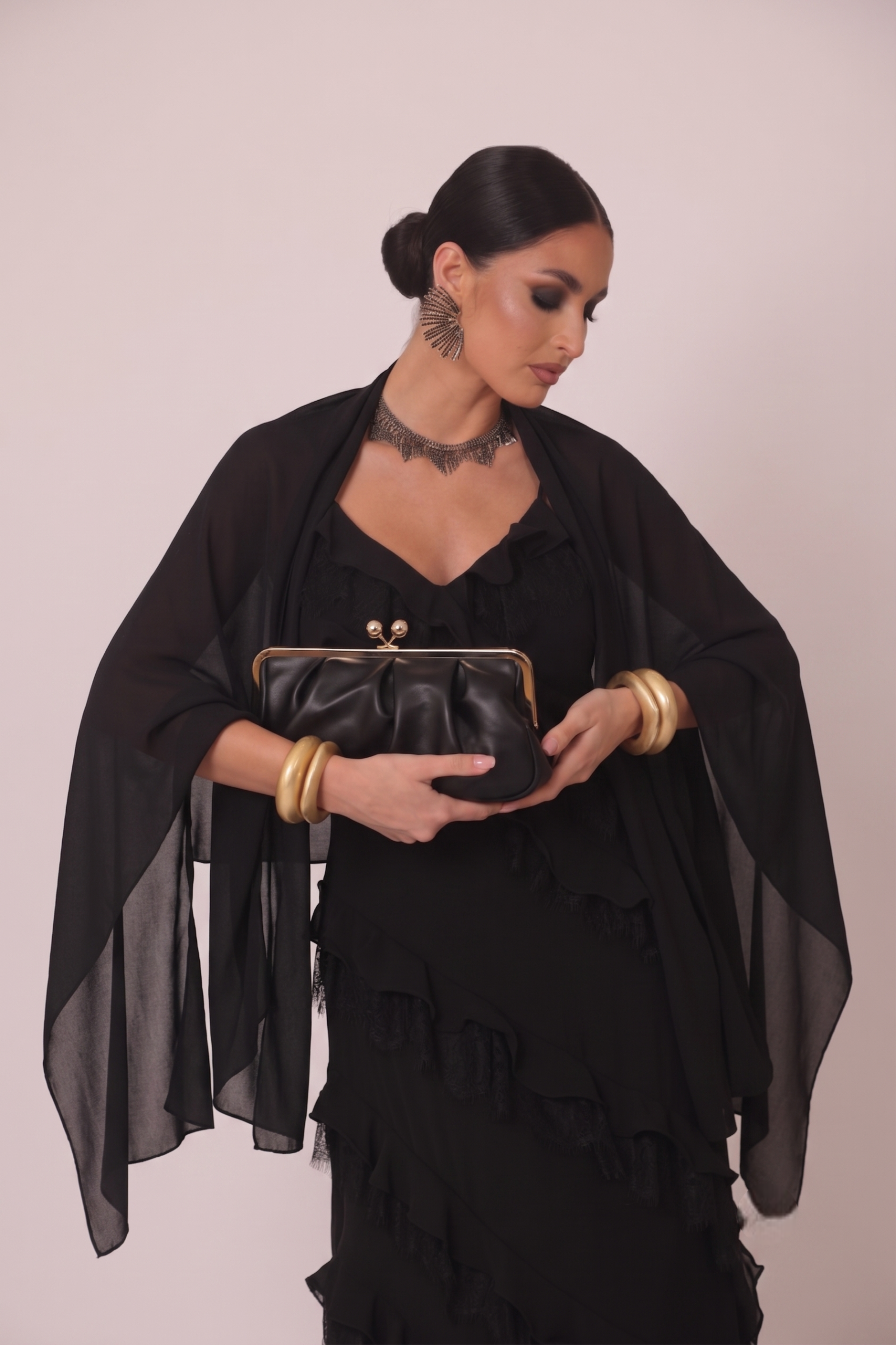 Stola nero|Colore:Nero