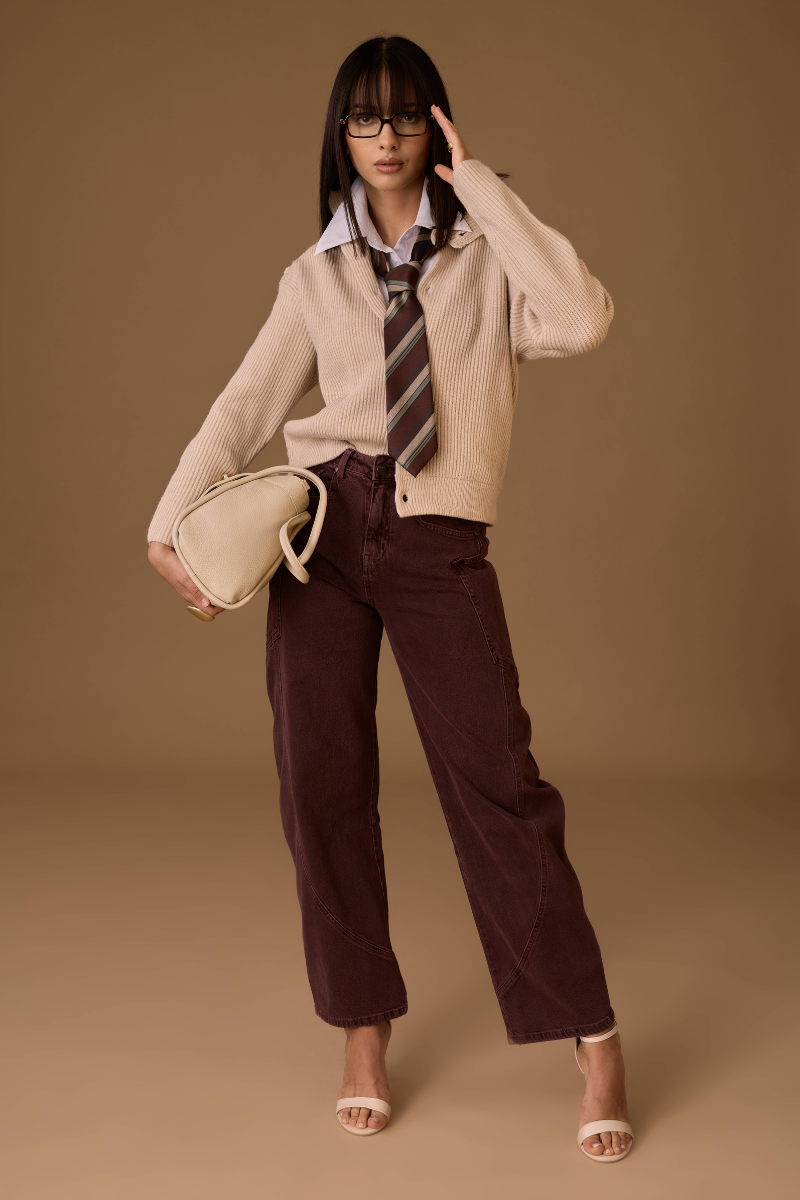 Pantalone Con Tasconi vinaccio|Colore:Vinaccio