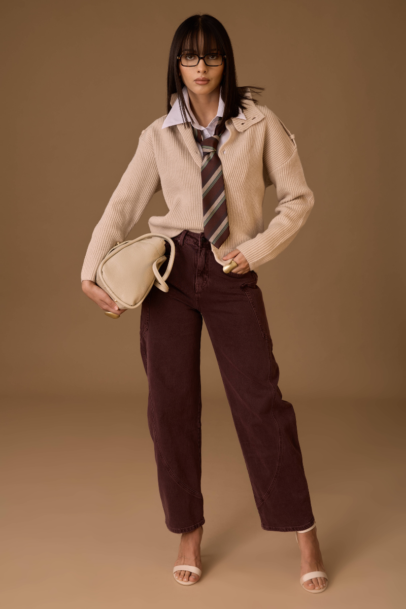 Pantalone Con Tasconi vinaccio|Colore:Vinaccio