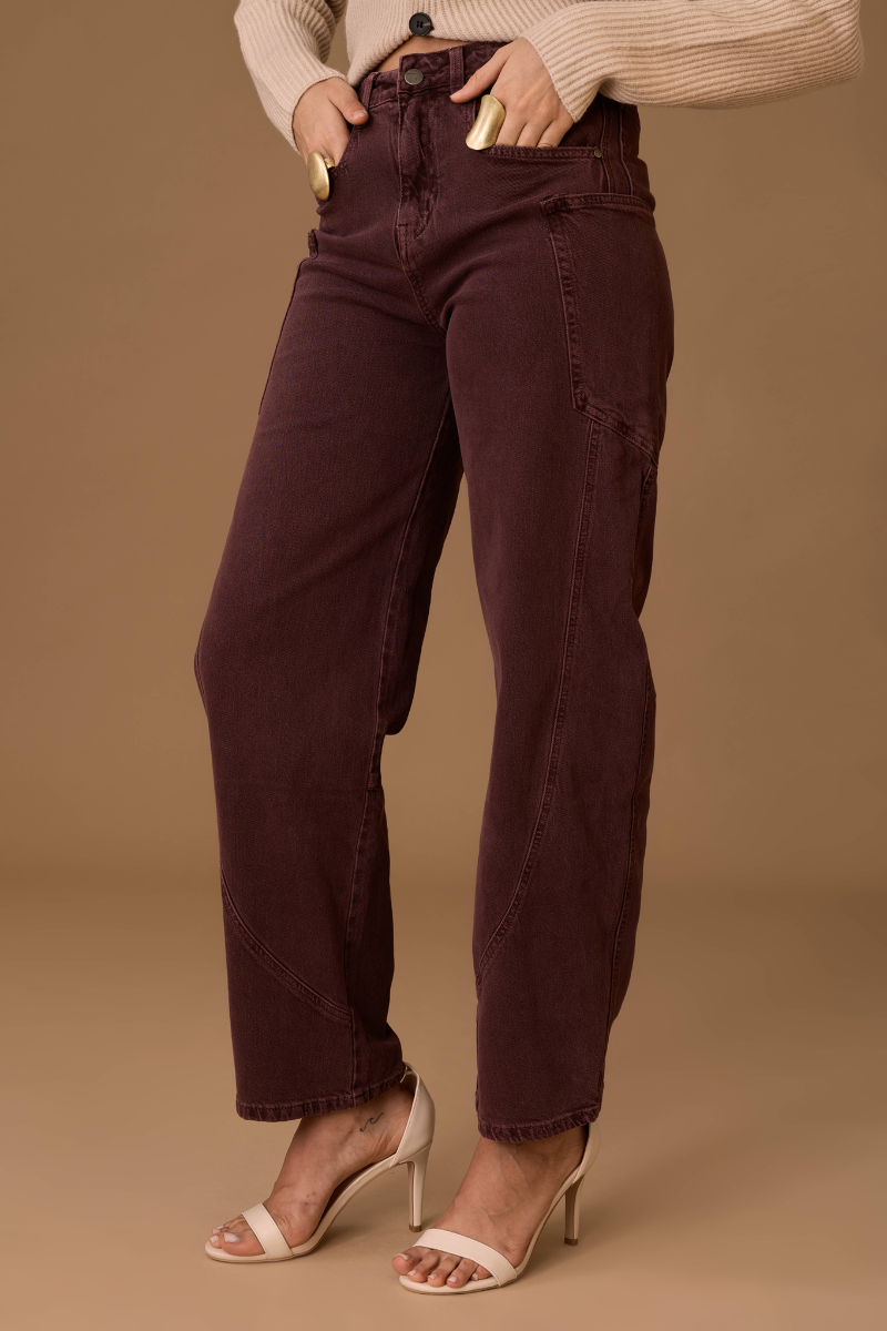 Pantalone Con Tasconi vinaccio|Colore:Vinaccio