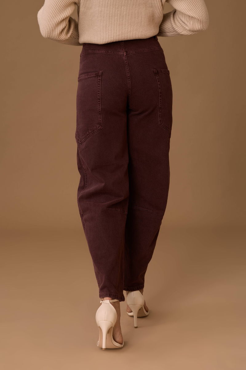 Pantalone Con Tasconi vinaccio|Colore:Vinaccio
