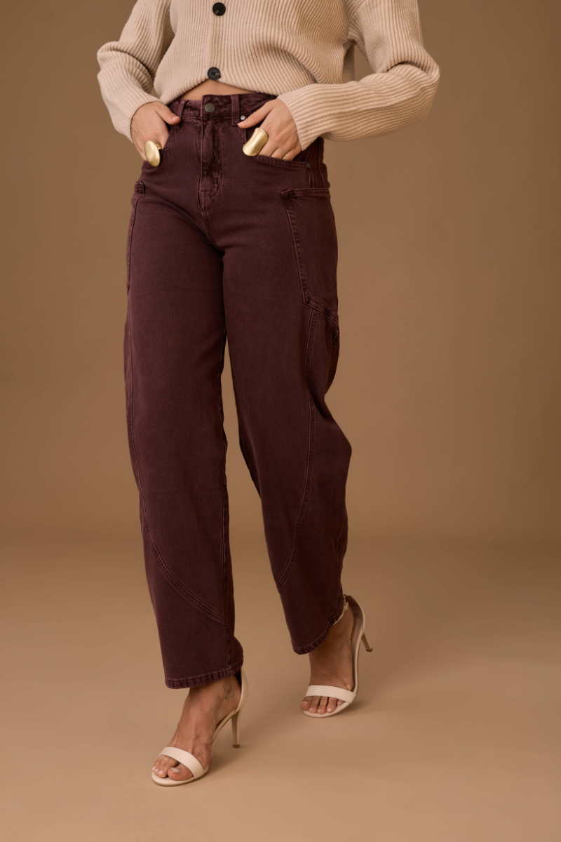 Pantalone Con Tasconi vinaccio|Colore:Vinaccio