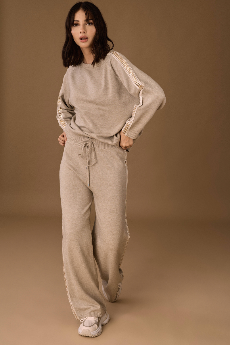 Coordinato Paillettes fango chiaro|Colore:Fango chiaro