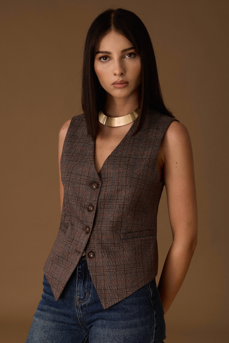 Gilet Sartoriale Galles testa di moro|Colore:Testa di moro