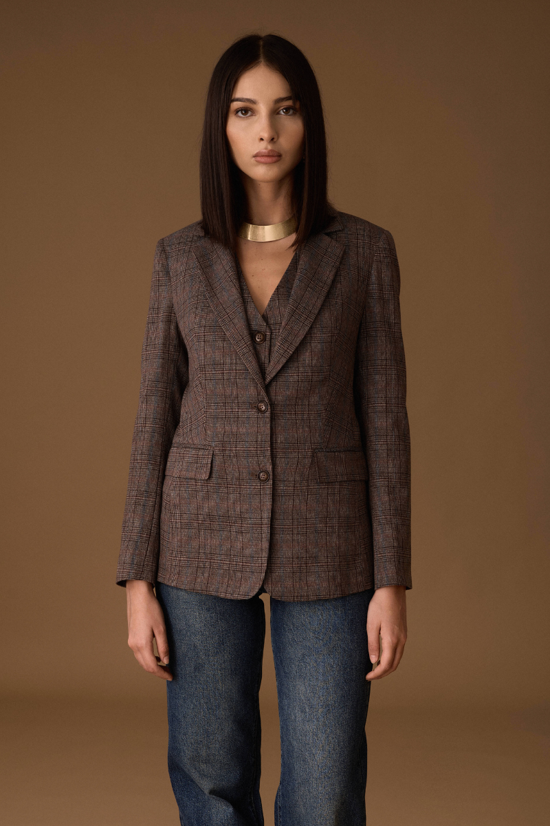 Giacca Sartoriale Galles testa di moro|Colore:Testa di moro