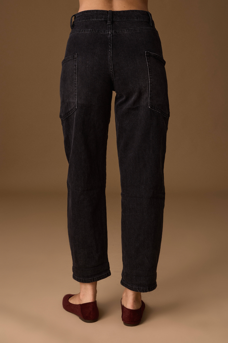Jeans Ballon Con Tasconi denim nero|Colore:Denim nero