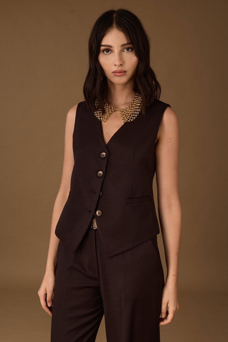 Gilet Sartoriale Testa di moro|Colore:Testa di moro