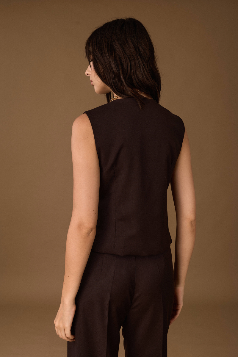 Gilet Sartoriale Testa di moro|Colore:Testa di moro