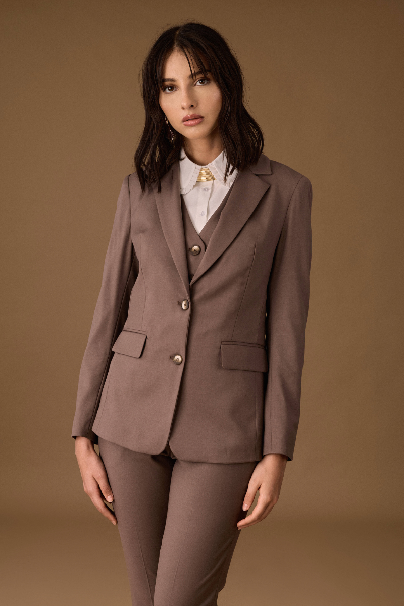 Giacca Sartoriale Monopetto Tortora|Colore:Tortora