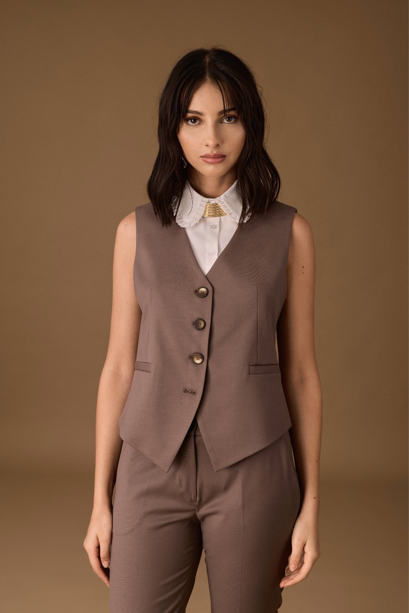 Gilet Sartoriale Tortora|Colore:Tortora