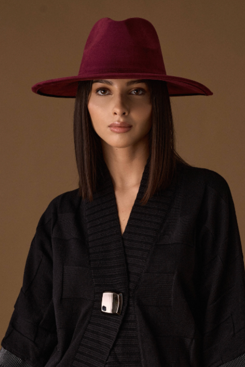 Cappello Falda Larga bordeaux|Colore:Bordeaux