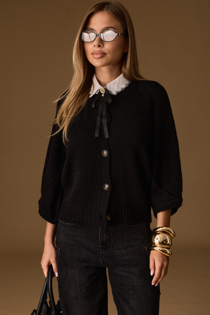 Cardigan Lauren Nero|Colore:Nero