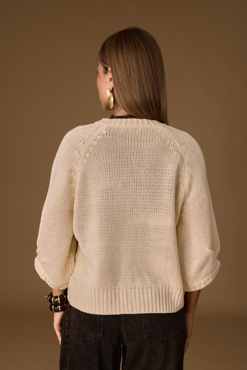 Cardigan Lauren Burro|Colore:Burro