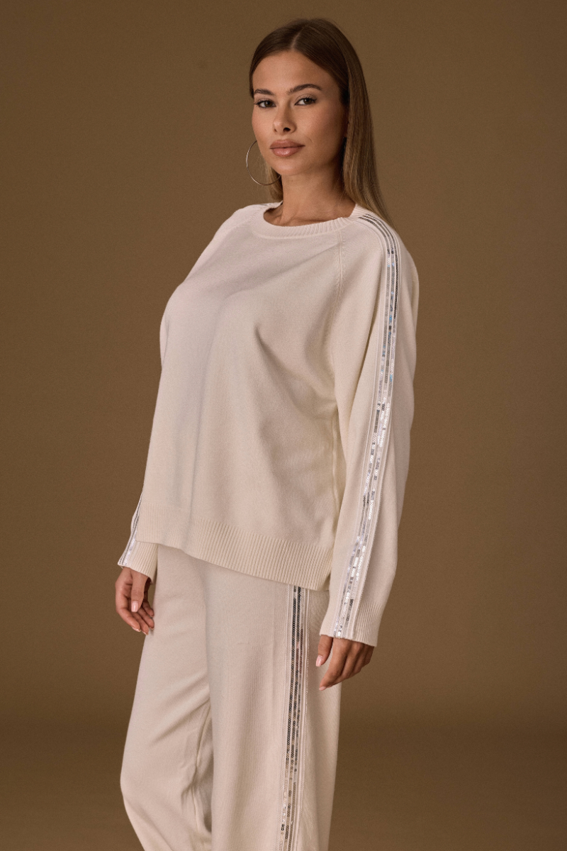 Coordinato Paillettes Bianco|Colore:Bianco
