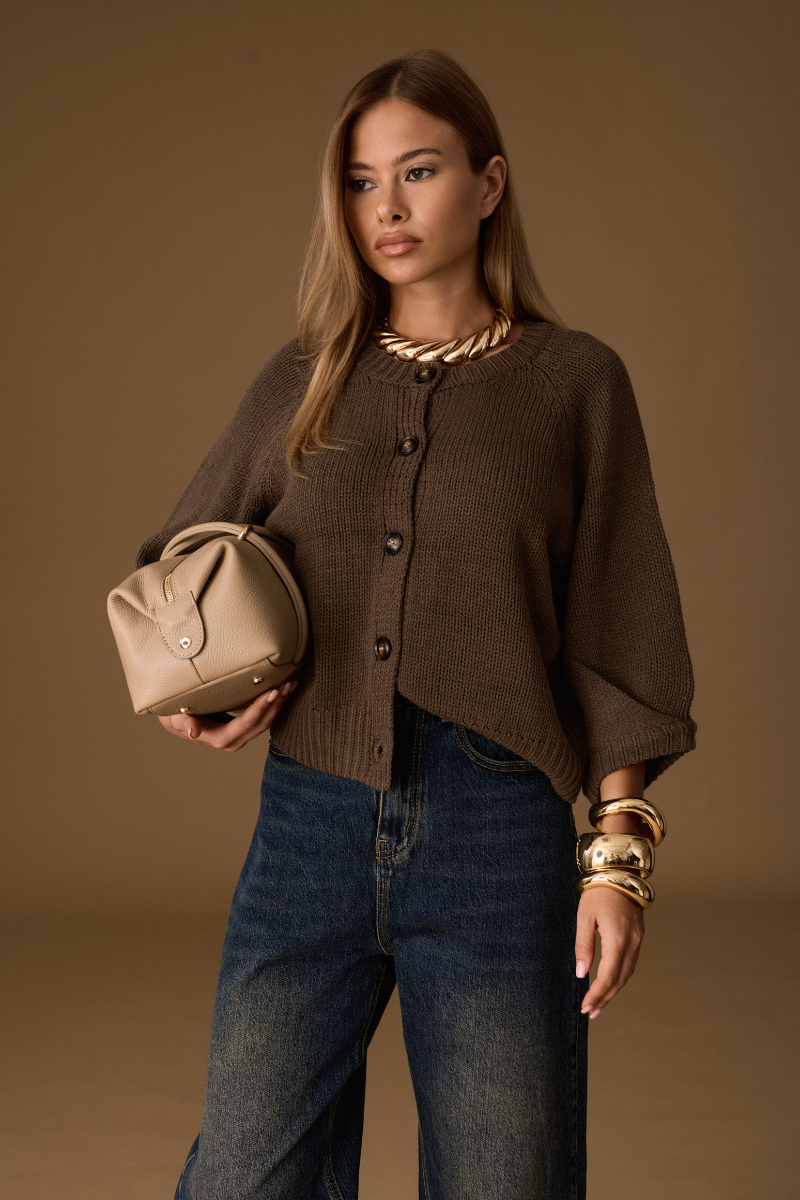 Cardigan Lauren Testa di moro|Colore:Testa di moro