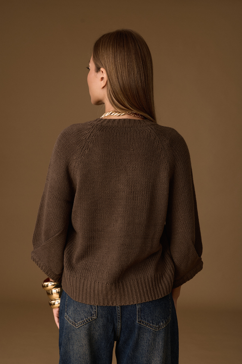 Cardigan Lauren Testa di moro|Colore:Testa di moro