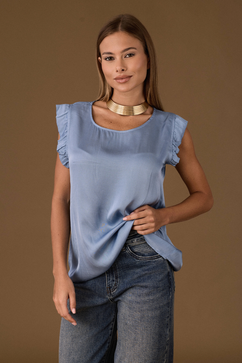 Blusa Rouches Avion|Colore:Avion