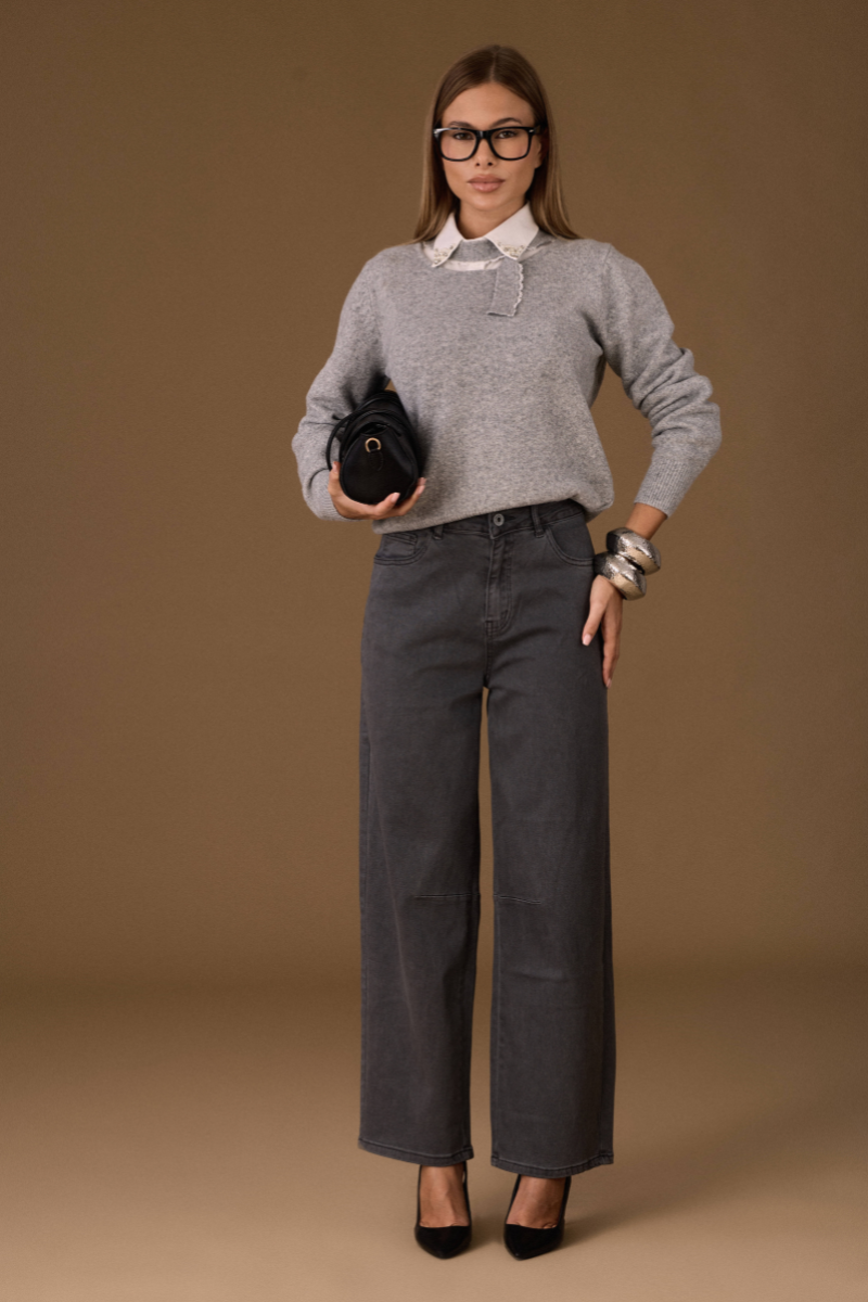 Pantalone Morbido grigio|Colore:Grigio