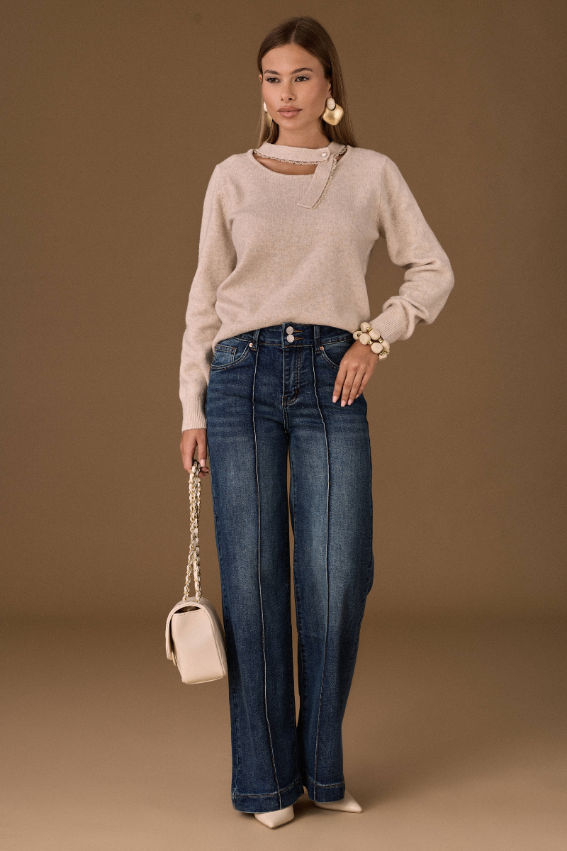 Jeans Riga Zampa denim|Colore:Denim
